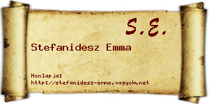Stefanidesz Emma névjegykártya