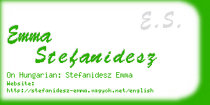 emma stefanidesz business card